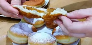 НАЈМЕКИТЕ КРОФНИ СО КИСЕЛА ВОДА: Печени во маст, шупливи и сочни, а вкусот е фантастичен!
