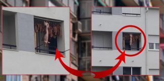 „Внимавај, некој да не ве ограби“ Неверојатна сцена од тераса, вакво „сушење алишта“ не сте виделе! (ФОТО)